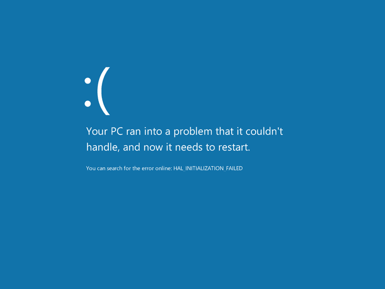 Blue screen of death