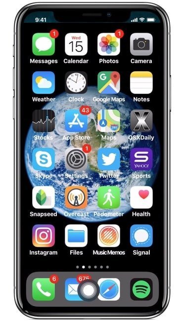 Add Touchscreen Home-Button on iPhone and iPad