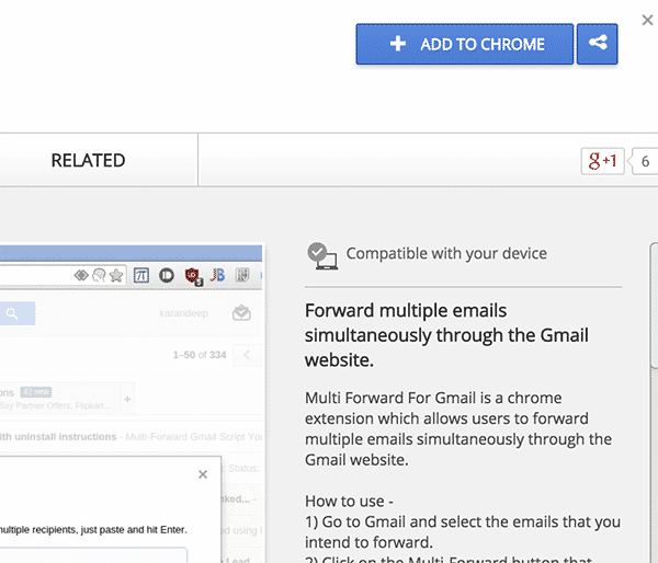 how to forward multiple emails in gmail