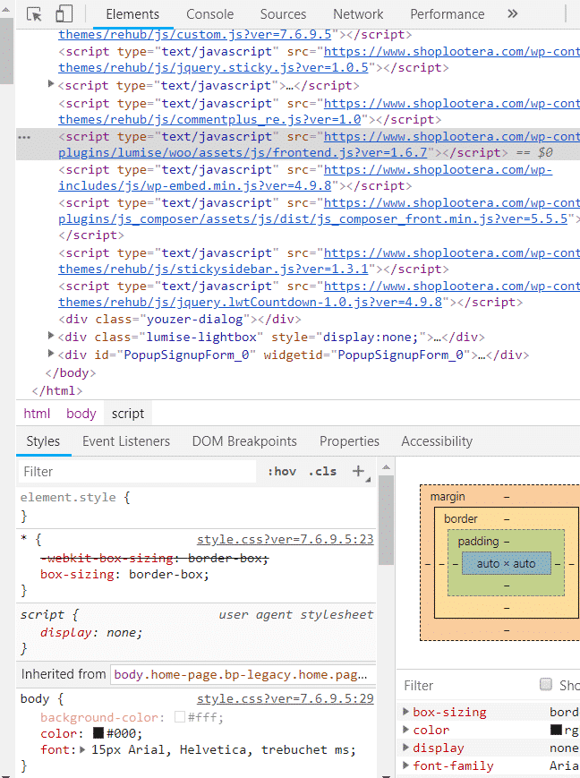 what theme is site using