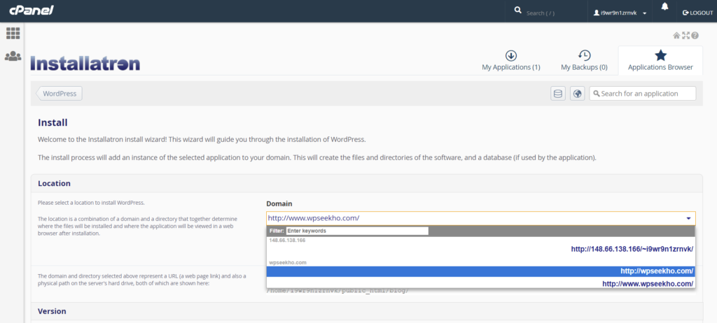 WordPress Installation