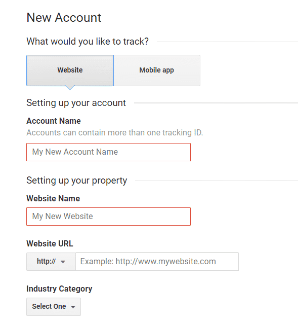 How to setup google analytics account