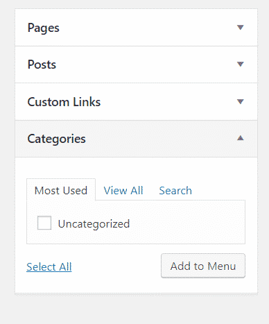 How to create menu in wordpress