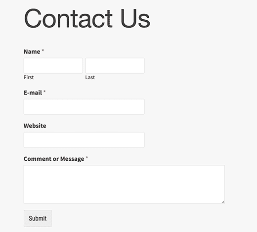 Create contact form