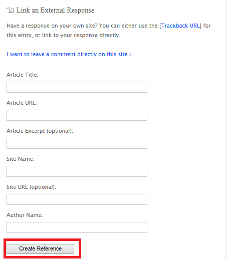 My Response is on my own Website