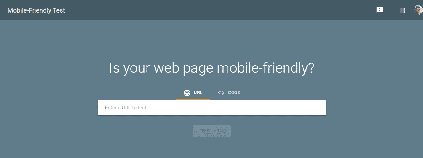 mobile friendly testing tool
