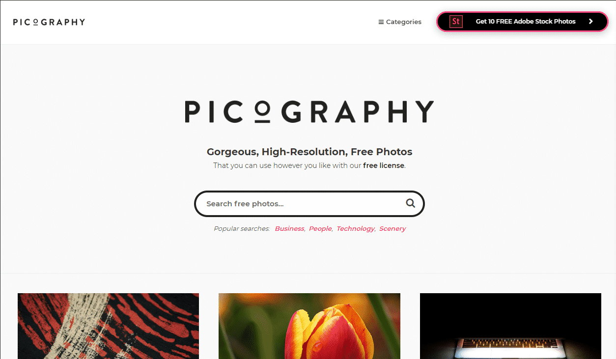 Websites for free Stock Images