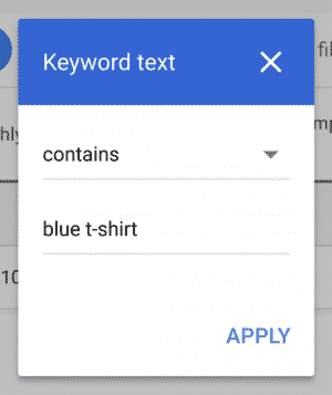 keyword text