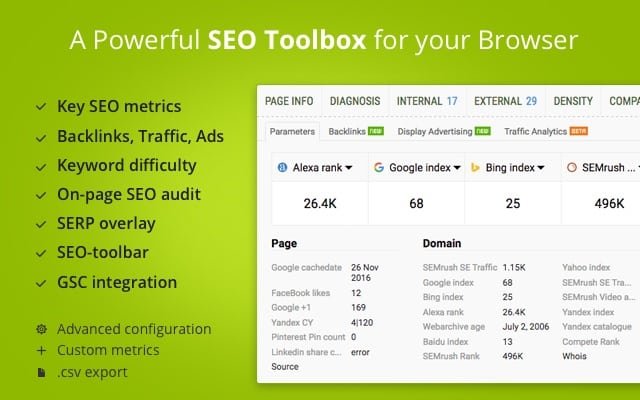 essential SEO browser extensions: SEO Quak 