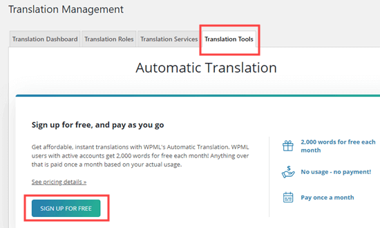 automatic translations