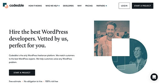 codeable homepage