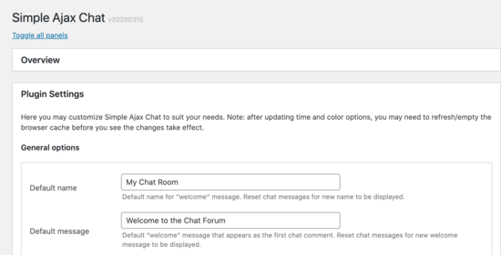 chat name