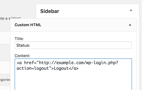 HTML widget