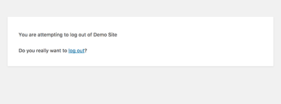 logout link 