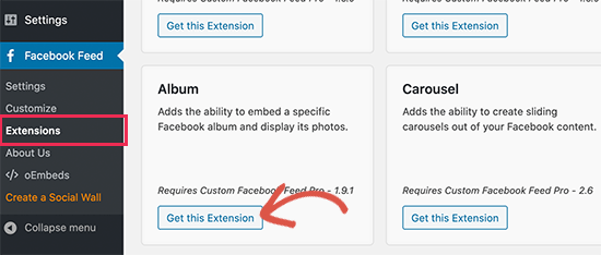 album extension
