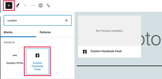 custom fb block