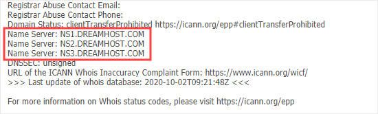 nameservers whois lookup