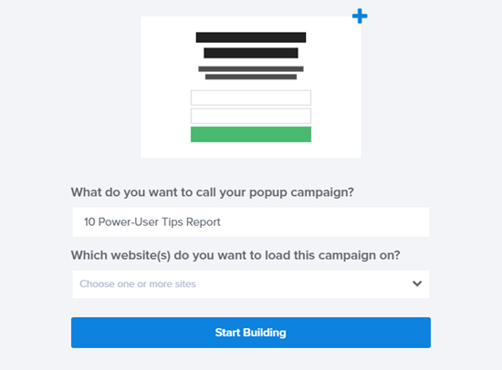 campaign start building