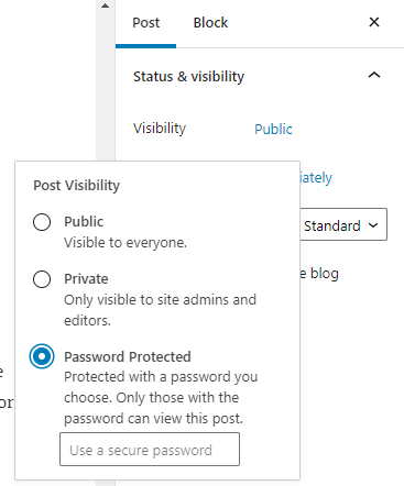 password protection