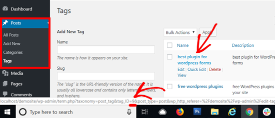 wordpress tag id